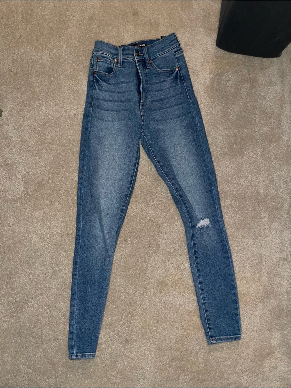 Fashion Nova Women's Dark Blue Skinny Jeans